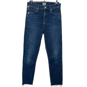 Citizens of Humanity Rocket Crop High Rise Jeans Carmel Blue Women’s Size 25